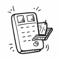 Flat design as Doodle line icon of a calendar concept as A doodle line icon of a calendar representing scheduling planning and time management ideal for business organization and p Cleans vector