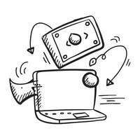 Flat design as Doodle line icon of a clipboard concept as A doodle line icon of a clipboard symbolizing tasks organization and business management perfect for productivity and plan Cleans vector