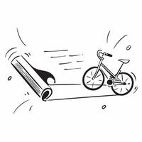 Flat design as Bicycle icon with copy space on a green background concept as A image of a bicycle icon with generous copy space on a green background ideal for promoting phy Cleans vector