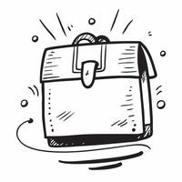 Flat design as Briefcase icon with copy space on a white background concept as A image of a briefcase icon with ample copy space on a white background perfect for business a Cleans vector