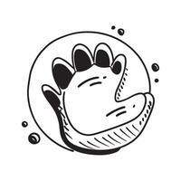 Flat design as Baby footprint icon with copy space on a white background concept as A image of baby footprints with generous copy space on a white background ideal for newbo Cleans vector