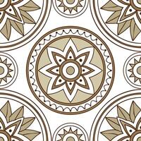 Ethnic patterns seamless design with ancient symbols and earth tones for a spiritual grounded cultural aesthetic concept as Grounded ethnic patterns with ancient symbols and earth Cleans vector