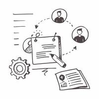 Employee with technical training concept as An employees profile blended with technical training activities symbolizing the acquisition of technical skills Ideal for business trai Cleans vector