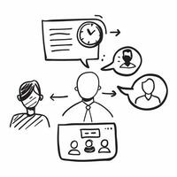 Employee with customer service training concept as An employees profile blended with customer service training activities symbolizing excellence and customer satisfaction Ideal fo Cleans vector