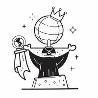 Emperor with Globe and Scepter concept as An image of an emperor with a globe and scepter set against a whimsical background offering ample space for text or graphics symbolizing i Cleans vector