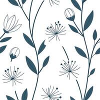 Elegant summer flowers seamless pattern with soft petals and muted tones for sophisticated floral designs concept as Elegant summer flower pattern with soft petals and muted tones Cleans vector