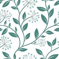 Elegant spring nature seamless pattern with delicate vine patterns and soft green hues for refined natural designs concept as Refined spring nature pattern featuring delicate vines Cleans vector