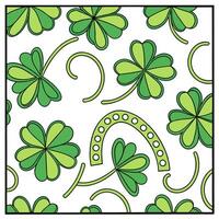 Elegant shamrocks and lucky charms seamless tile pattern with rich green tones concept as Rich green tones highlight elegant shamrocks intertwined with lucky charms in seamless til Cleans Set 2 vector
