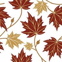 Elegant autumn seamless pattern with rich golden leaves and intricate details for a refined seasonal aesthetic concept as Refined autumn pattern with golden leaves and intricate de Cleans vector