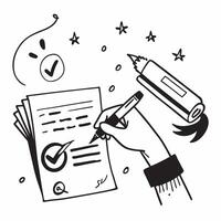 Editor with Red Pen and Fact Check Badge concept as An image of an editor with a red pen and fact check badge set against a whimsical background offering ample space for text or gr Cleans vector