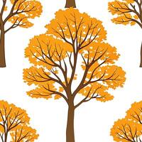 Elegant autumn trees seamless tile pattern with birch and cherry trees for sophisticated fall decor concept as Elegant birch and cherry trees arranged seamlessly for sophisticated Cleans Set 2 vector