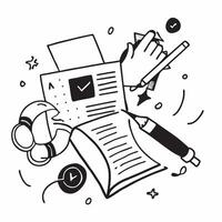 Editor with Editing Tools and Truth Verification concept as An image of an editor with editing tools and truth verification set against a whimsical background offering ample space Cleans vector
