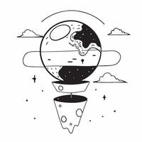 Earth Twilight and Space Dawn concept as A view featuring Earth at twilight and space at dawn set against a whimsical background offering ample space for text or graphics symbolizi Cleans vector