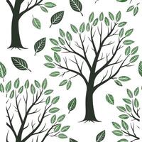 Earthy spring nature seamless pattern with botanical leaves and muted neutral tones for natural balanced decor concept as Balanced earthy spring nature pattern with botanical leave Cleans Set 2 vector
