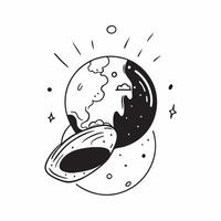 Earth Noon and Space Darkness concept as A view depicting Earth at noon and the darkness of space set against a dreamy background offering ample space for text or graphics symboliz Cleans vector