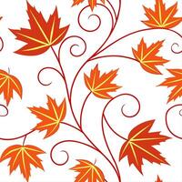 Dynamic autumn seamless pattern with swirling leaf shapes and vibrant reds and oranges for a lively fall effect concept as Lively autumn pattern with swirling leaves and vibrant re Cleans vector
