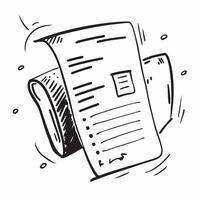 Doodle line icon of a document concept as A doodle line icon of a document symbolizing paperwork business contracts and professional documentation perfect for legal and business ag Cleans vector