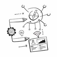 Digital transformation icon with copy space on white background concept as A illustration of a digital transformation icon with ample copy space on a white background perfec Cleans vector