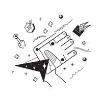 Digital transformation symbol with copy space for project planning concept as An artistic rendering of a digital transformation symbol with spacious copy space suitable for project Cleans Set 2 vector