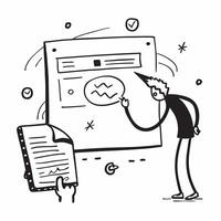 Developer with Code and Goal Chart concept as A developer writing code and reviewing a goal chart set against a dreamy background offering ample space for text or graphics symboliz Cleans vector