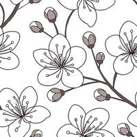 Delicate spring floral seamless pattern with fine lines and muted color palette for soft and tranquil designs concept as Soft spring floral pattern featuring delicate lines and a m Cleans vector