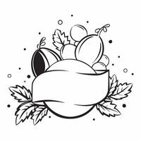 Decorative border frame with cornucopia and acorns with copy space concept as A border frame featuring a cornucopia and acorns representing the abundance of the Thanksgiving harve Cleans vector