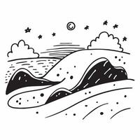 Day and Night Hillside concept as A timelapse view of a hillside during the day and night set against a dreamy background offering ample space for text or graphics symbolizing the Cleans vector