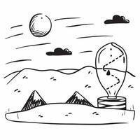 Dawn and Dusk Desert concept as A timelapse view of a desert at dawn and dusk set against a dreamy background offering ample space for text or graphics symbolizing the serene beaut Cleans vector