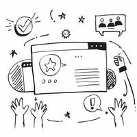 Customer satisfaction icon with space for text and graphics on a blue background concept as A modern customer satisfaction icon design featuring space for both text and graphics on Cleans vector