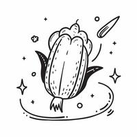 Corn Cob and Sideways Line concept as Corn cob and a sideways line on a whimsical background offering ample space for text or graphics symbolizing constant corn commodity value in Cleans vector
