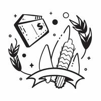 Corn Price Boom and Bust concept as A view depicting the boom and bust of corn prices set against a whimsical background offering ample space for text or graphics symbolizing agric Cleans vector