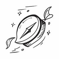 Compass icon with copy space on a white background concept as A image of a compass icon with generous copy space on a white background ideal for travel and navigation themed Cleans Set 2 vector