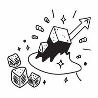Coal and Horizontal Arrow concept as Coal symbols and a horizontal arrow on a whimsical background offering ample space for text or graphics symbolizing stable coal commodity value Cleans vector