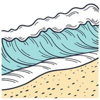 Coastal summer waves seamless pattern with sandy textures and ocean foam for realistic beach visuals concept as Realistic beach wave pattern with sandy textures and ocean foam perf Cleans vector