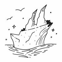 Cliffs and Seagulls concept as A half tone cliffside with seagulls soaring set against a dreamy background offering ample space for text or graphics symbolizing freedom and natural Cleans vector