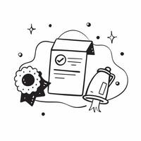 Cleans Food Preparation Area with Certificate and Seal concept as A Cleans food preparation area with a certificate and a seal set against a dreamy background offering ample space fo Cleans vector