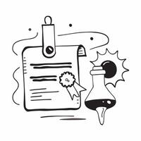 Chemical Lab with Certificate and Seal concept as A chemical lab with a certificate and a seal set against a dreamy background offering ample space for text or graphics symbolizing Cleans vector