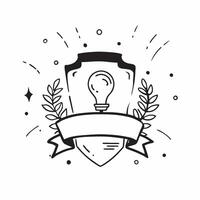Champions Badge with Medal and Trophy concept as A champions badge with a medal and a trophy set against a dreamy background offering ample space for text or graphics symbolizing v Cleans vector