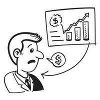 CEO with bad quarterly earnings report concept as A CEOs profile blended with a bad quarterly earnings report symbolizing financial disappointment Ideal for corporate and business Cleans vector