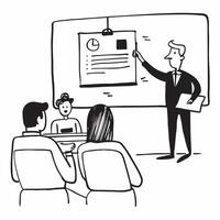 CEO discussing social media intelligence implementation with IT team concept as A CEO in a boardroom discussing social media intelligence implementation with the IT team using a pr Cleans vector