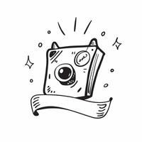 Camera icon with copy space on a white background concept as A image of a camera icon with generous copy space on a white background ideal for travel and photography themed Cleans Set 2 vector
