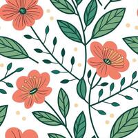 Bright spring nature seamless pattern with bold blooms and green leaf backgrounds for lively garden projects concept as Bright spring floral pattern featuring bold blooms and lush Cleans Set 2 vector