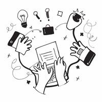 Brainstorming Team with Sticky Notes and Laptop concept as A team brainstorming with sticky notes and a laptop set against a dreamy background offering ample space for text or grap Cleans vector