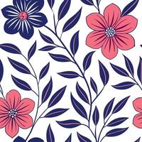Bold summer flowers seamless pattern with oversized blooms and contrasting colors for dramatic designs concept as Dramatic summer flowers pattern with oversized blooms and bold col Cleans Set 2 vector