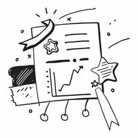Blackboard with Evaluation Chart and Star concept as A blackboard featuring an evaluation chart and a star set against a whimsical background offering ample space for text or graph Cleans vector