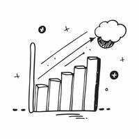 Blackboard with Aluminum Bars and Upward Graph concept as A blackboard with aluminum bars and an upward graph set against a dreamy background offering ample space for text or graph Cleans vector