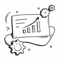 Blackboard with Bar Graph and Gear concept as A blackboard with a bar graph and a gear set against a dreamy background offering ample space for text or graphics symbolizing efficie Cleans vector