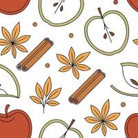 Autumn warmth seamless tile pattern with cozy blankets and golden maple leaves for inviting home decor concept as Cozy blankets and golden maple leaves arranged seamlessly to creat Cleans Set 11 vector