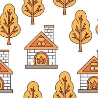 Autumn warmth seamless tile pattern with cozy blankets and golden maple leaves for inviting home decor concept as Cozy blankets and golden maple leaves arranged seamlessly to creat Cleans Set 9 vector