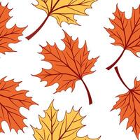 Autumn trees seamless tile pattern with vibrant maple and oak leaves for warm home decor concept as Vibrant maple and oak leaves arranged seamlessly to create warm and inviting aut Cleans Set 9 vector